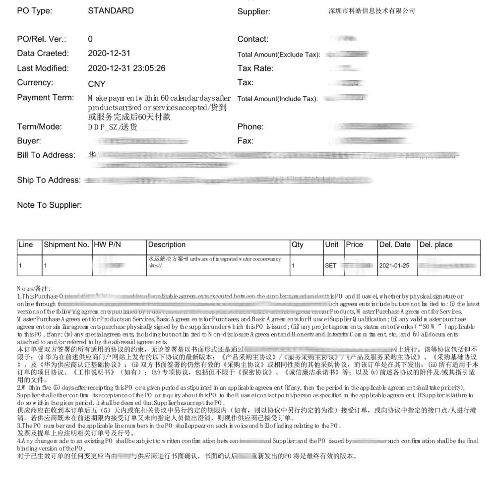 KEHAO-HYDROLOGY ORDER-20201231